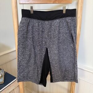 Lululemon Mens THE Short 11 Inch Linerless Black White Marled Size Medium